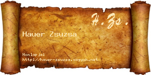 Hauer Zsuzsa névjegykártya