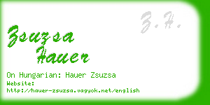 zsuzsa hauer business card